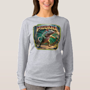 Piguana Illustration – Pig Iguana Scary Animal T-Shirt