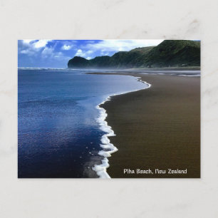 Piha Beach, New Zealand Postcard