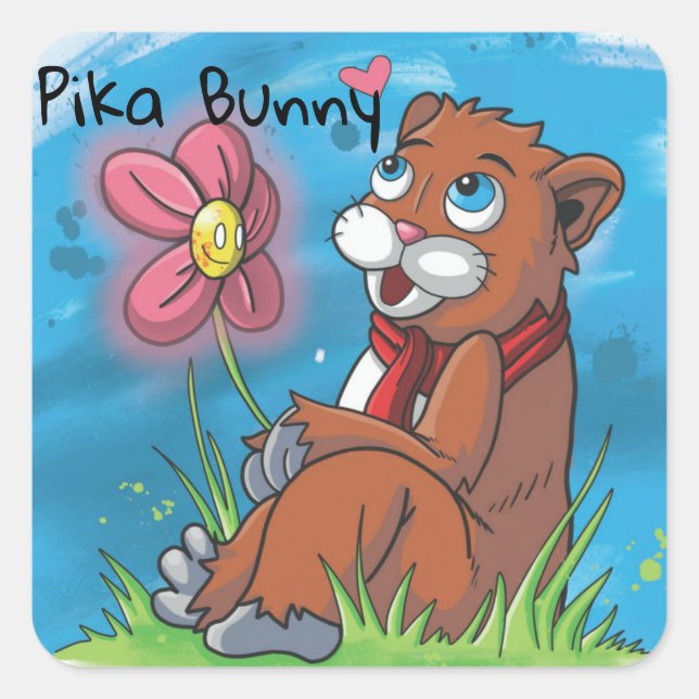 Pika bunny Stickers (Front)