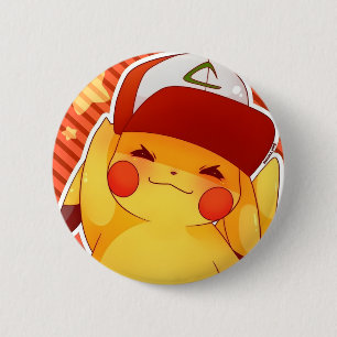 Pikachu Trainer Cap 6 Cm Round Badge