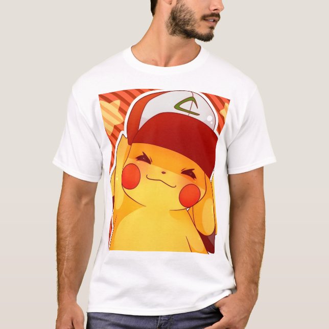 Pikachu Trainer Cap  T-Shirt (Front)