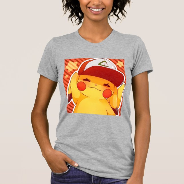 Pikachu Trainer Cap T-Shirt (Front)