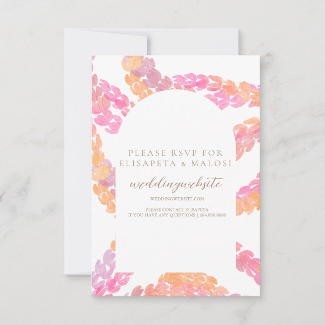 Pikake Wedding RSVP Card (Front)