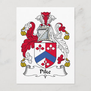 Pike Family Crest Postcard