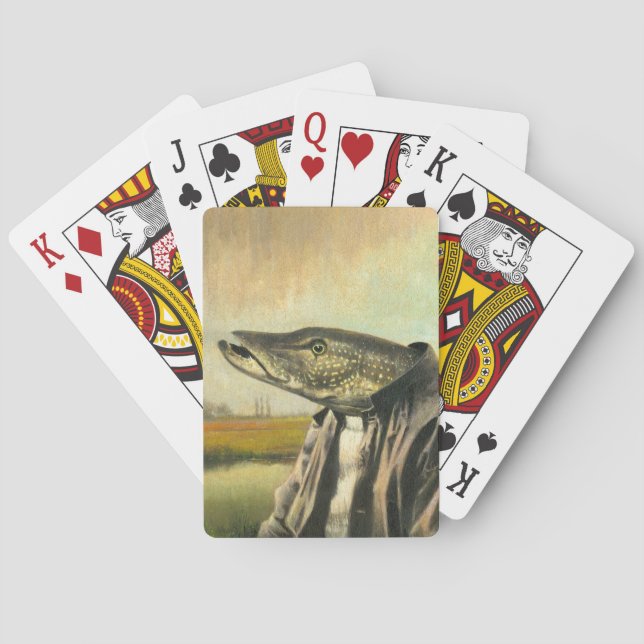 Pike Fish Character Playing Cards (Back)