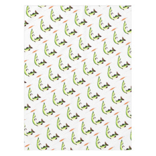 Pike fishing and fly fishing tablecloth