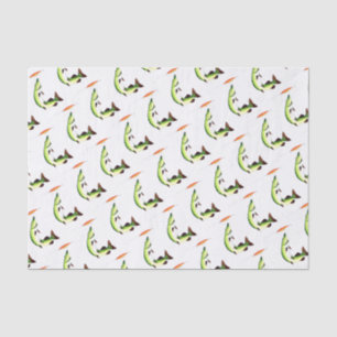 Pike fishing and fly fishing tissue paper