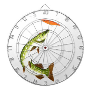 Pike fishing dartboard