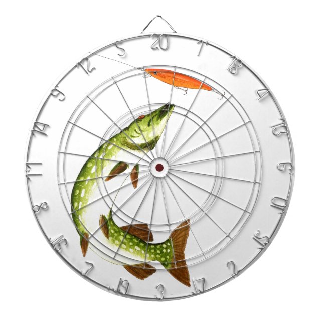 Pike fishing dartboard (Front)