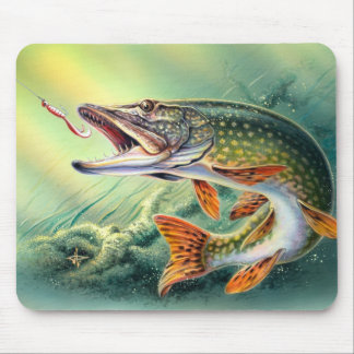 Pike Fishing Mousepad