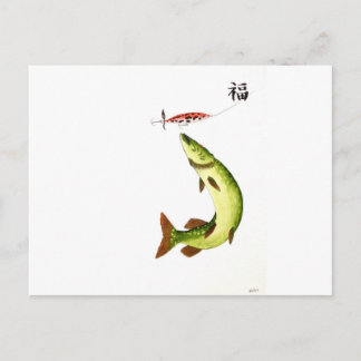 Pike Fishing Postcard