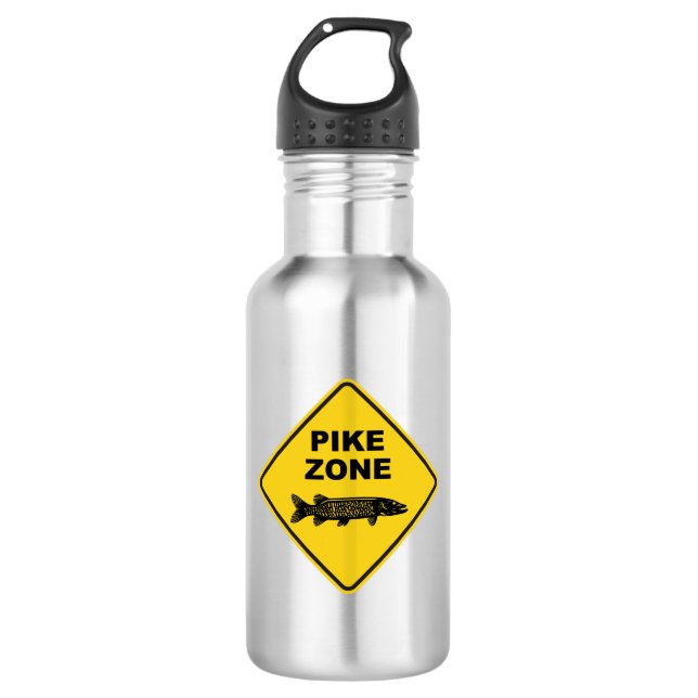 Pike Fishing Zone Sign 532 Ml Water Bottle (Front)