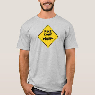 Pike Fishing Zone Sign T-Shirt