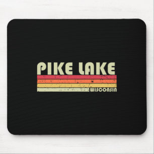 Pike Lake Wisconsin Funny Fishing Camping Summer G Mouse Pad