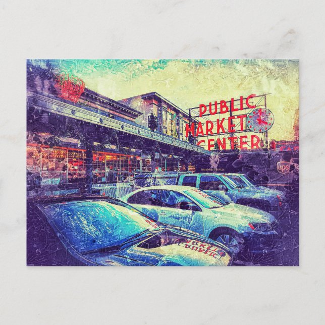 Pike Marker Centre Seattle Washington Postcard (Front)