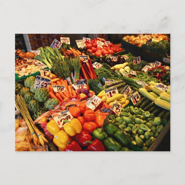 Pike market, Seattle Postcard (Front)