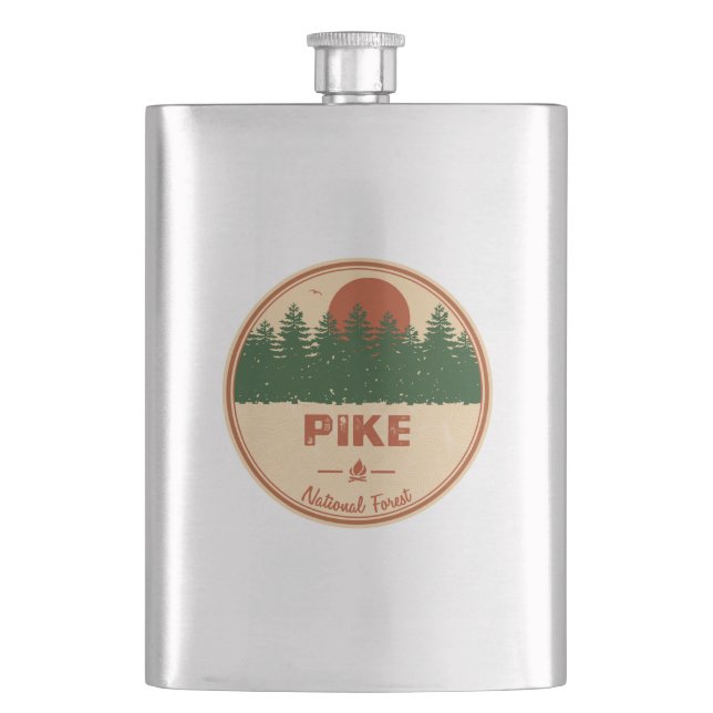 Pike National Forest Hip Flask (Front)