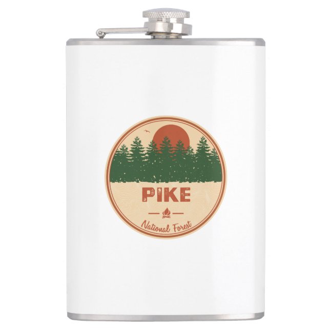 Pike National Forest Hip Flask (Front)
