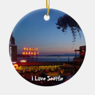Pike Place Market Ceramic Tree Decoration