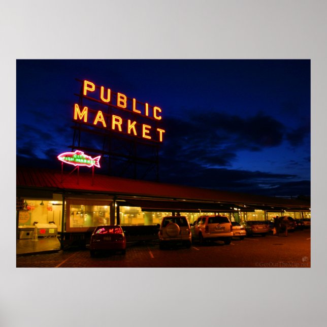 Pike Place Market, Seattle Poster (Front)