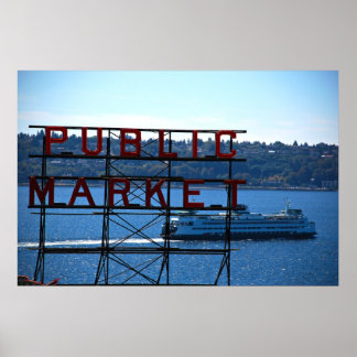 Pike Place Market & Seattle Waterfront Poster