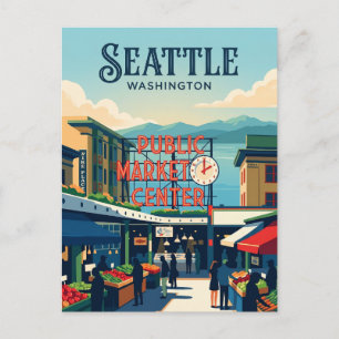 Pike Place Market Washington Postcard
