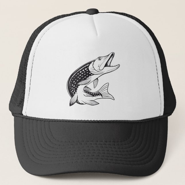 Pike Trucker Hat - Pike fishing Hats - Pike Fisher (Front)