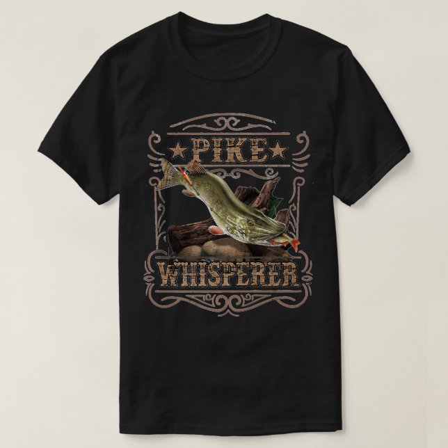 Pike Whisperer Funny Fishing Premium  T-Shirt (Design Front)