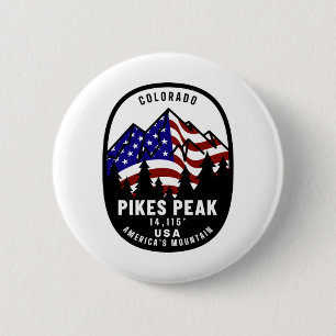 Pikes Peak Americas Mountain 6 Cm Round Badge