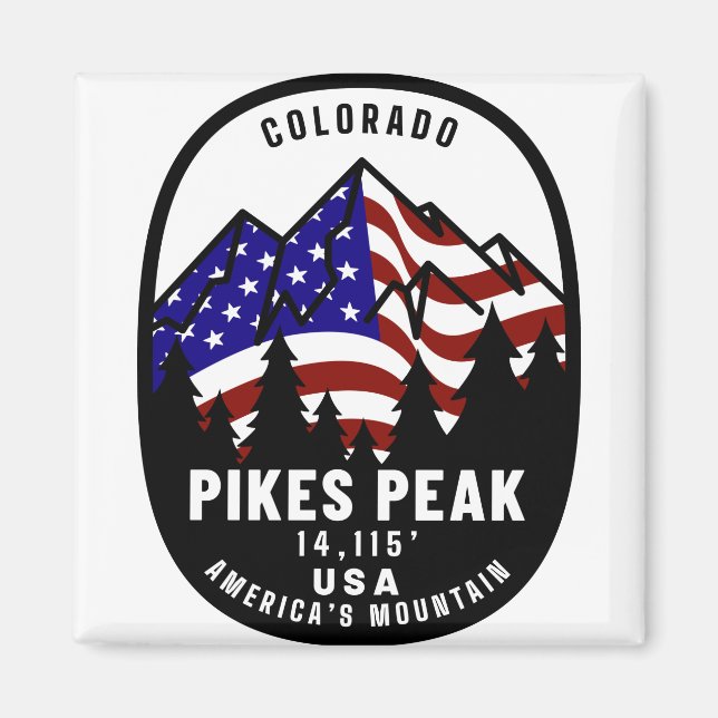Pikes Peak Americas Mountain Magnet (Front)