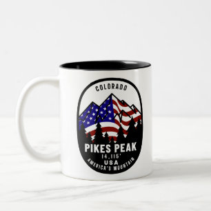 Pikes Peak Americas Mountain Two-Tone Coffee Mug