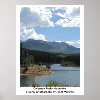 Pikes Peak at Catamount Reservoir, Colorado Poster