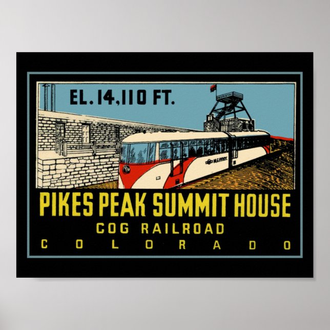 Pikes Peak COG Railway Poster (Front)