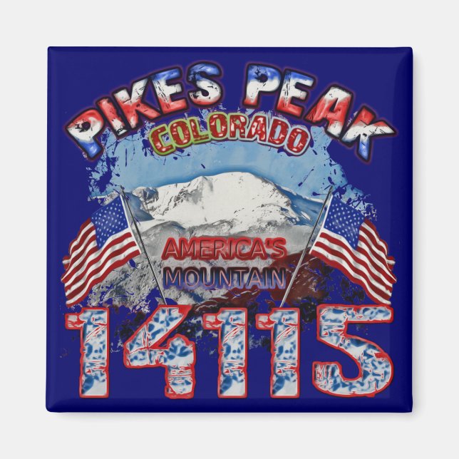 Pikes Peak Colorado America's Mountain 14115 Magnet (Front)