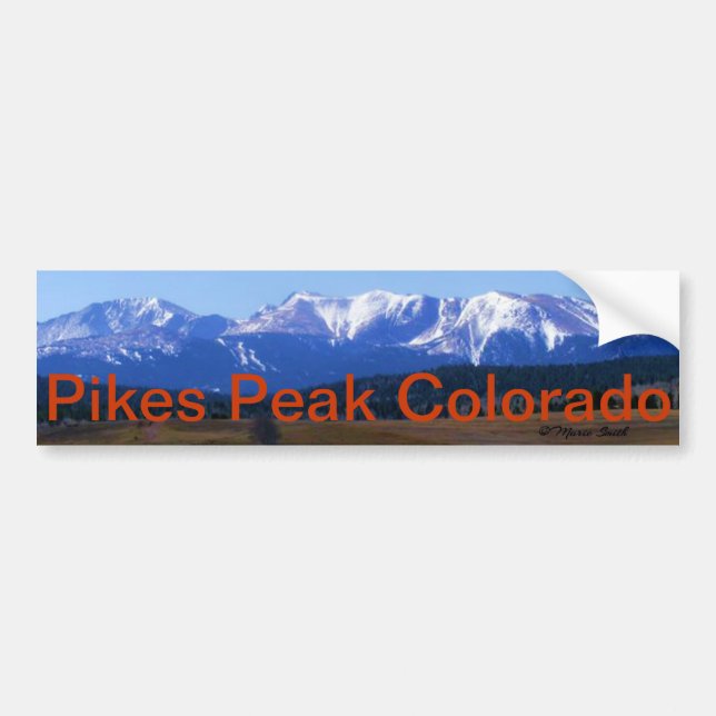 Pikes Peak Colorado Bumper Sticker (Front)
