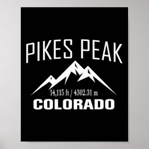 Pikes Peak Colorado Climbing Summit Club Outdoor G Poster