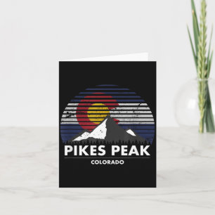 Pikes Peak Colorado Flag - Mountain Adventure Card