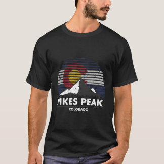Pikes Peak Colorado Flag Mountain Adventure T-Shirt
