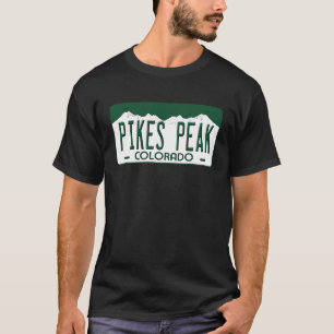 Pikes Peak Colorado License Plate T-Shirt