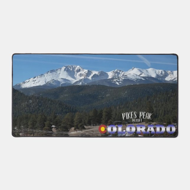 Pikes Peak Colorado, Mousepad Desk Mat (Front)