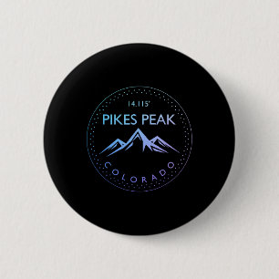 Pikes Peak Colorado Rocky Mountains Climbing Souve 6 Cm Round Badge