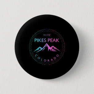 Pikes Peak Colorado Rocky Mountains Climbing Souve 6 Cm Round Badge