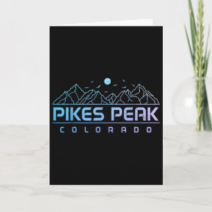 Pikes Peak Colorado Rocky Mountains Climbing Souve Card