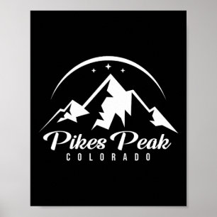 Pikes Peak Colorado Ski Resort Skiing Snowboarding Poster