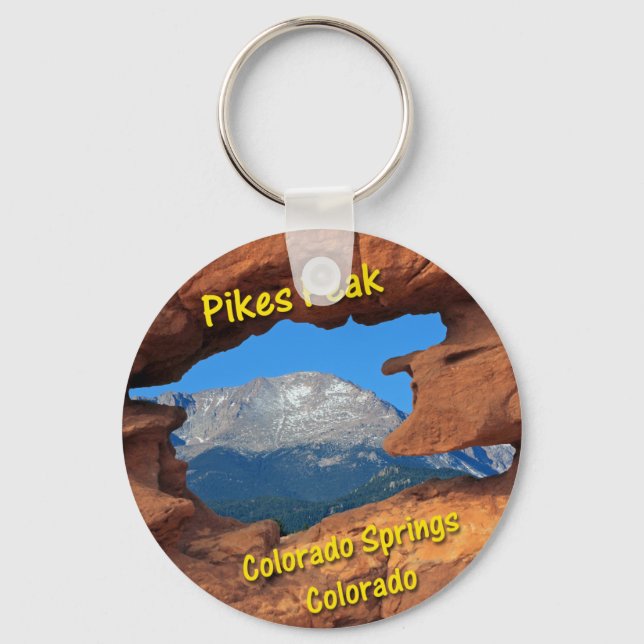 Pikes Peak, Colorado Springs, Colorado Key Ring (Front)