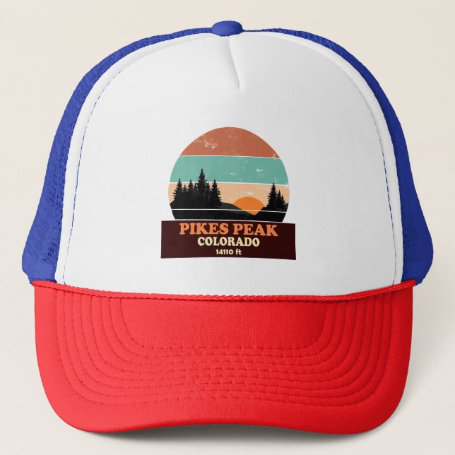 Pikes Peak Colorado Trucker Hat (Front)