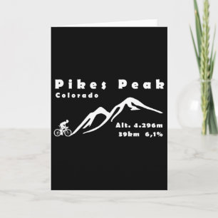 Pikes Peak, Colorado, Usa, Cycling, Bicycle, Climb Card