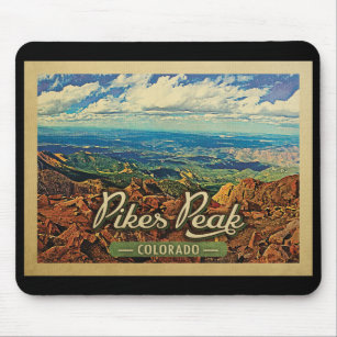 Pikes Peak Colorado Vintage Travel Mouse Pad