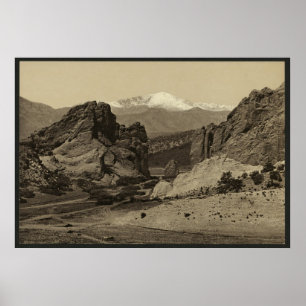 Pike's Peak from the Garden of the Gods Poster