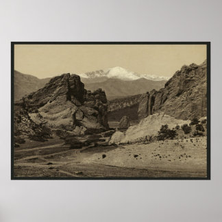 Pike's Peak from the Garden of the Gods Poster